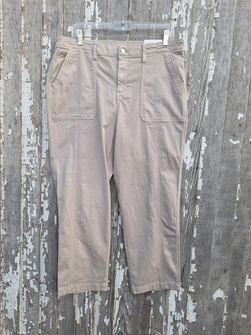 Chico's Cropped Casual Ankle Pants In Smokey Taupe Size 2 12 NWT